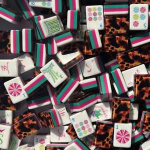 Juego de Mahjong Americano de Lujo Moderno de 160 Piezas, Diseño de 4 Capas con Reverso con Estampado de Leopardo, Fichas de Acrílico, Estándar de <span class=keywords><strong>Casino</strong></span> - Product Image 5