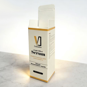 Factory Custom Gold Foil Printed Foldable White Card <b>Box</b> for Cosmetic <b>Box</b> Serum Facial Essence Packaging Paper <b>Box</b> - Product Image 3