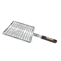 Panier de cuisson portable en fil métallique inoxydable à long manche pour mini-hamburgers, sliders et boulettes de viande lors d'événements en plein air