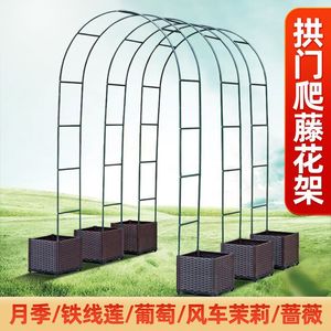 Iron Climbing <b>Trellis</b> Arch For Roses Grapes Clematis Outdoor Garden Patio <b>Plant</b> Support Easily Assembled Round Shape - Product Image 4