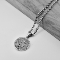 Reteo pendentif nordique en argent pendentif à breloque vierge du zodiaque