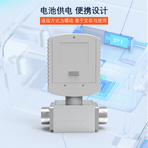 Medidor de Flujo de Masa de Gas Digital Miniatura con Cuerpo Metálico y Transmisión Remota 485 para Aire Comprimido, Nitrógeno y Oxígeno - Product Image 1