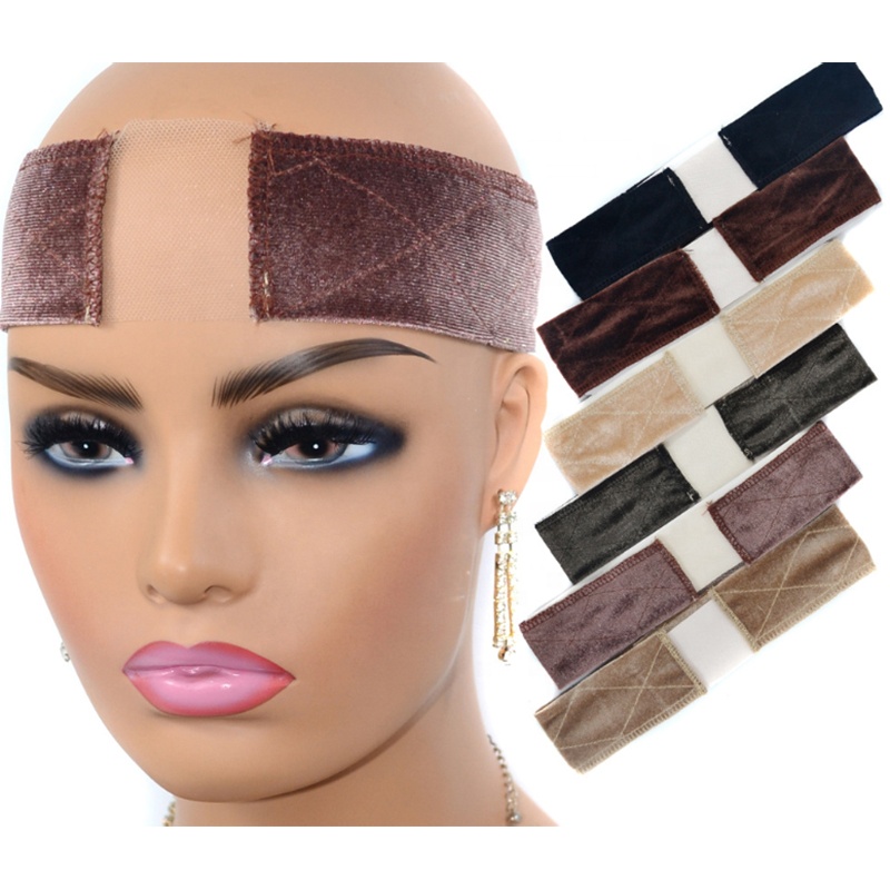 Красивая кружевная бархатная повязка на голову для женского эластичного парика