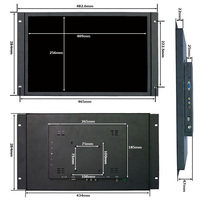Moniteur industriel 19 pouces Résolution 1440*900 Montage mural Compatible avec la technologie tactile résistive/capacitive
