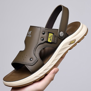 Sandales d'été décontractées pour hommes, légères, amortissantes, pour la marche en extérieur, la plage, avec tige en PU, embout en acier, soutien de la voûte plantaire, imperméables - Product Image 3