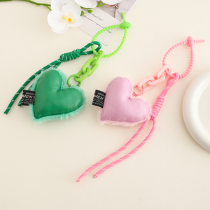 Hình trái tim vỏ não nhung Silicone dây Keychain, độc đáo và sáng tạo Mặt dây chuyền quan trọng, túi treo trang trí - Product Image 5