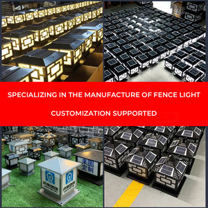 Outdoor Waterdichte Solar Pillar Lights Home Decor Kolom Licht Ip65 Waterdicht Led Tuin Solar Hek Verlichting Met E27 Basis - Product Image 3