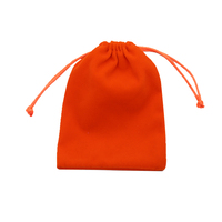 Petite pochette colorée personnalisée à bijoux en velours avec logo imprimé avec cordon de serrage pour bague collier peigne