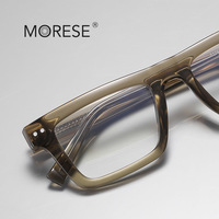 Monture de lunettes anti-lumière bleue à monture complète tendance pour hommes, modèle 2196, design carré artistique, lunettes à motif géométrique