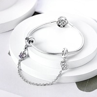 Perles en argent sterling S925 plaqué argent à thème végétal, motif tulipe iris, pour la fabrication de bijoux, pendentifs, bracelets et colliers