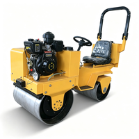 Compacteur de route vibrant à double tambour hydraulique à poussée manuelle 330 kg avec fréquence de 70 Hz