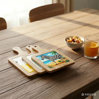 Sets de table en bambou et céramique imprimés UV personnalisables - Design classique, écologiques, résistants à la chaleur, forme irrégulière - Marque DJ, vente en gros