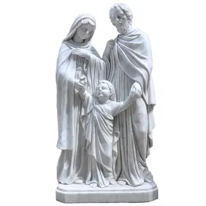 Église catholique extérieure classique grandeur nature en marbre sculpté à la main grande statue de mère vierge marie à vendre