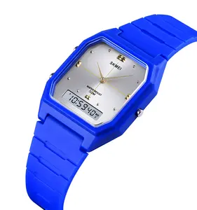 Skmei 1604 Groothandel Mode Quartz Horloge Waterdicht Plastic Mannen Sport Digitale Horloges