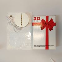Offre Spéciale mignon 3D Illusion bricolage veilleuse créatifs effaçable blanc acrylique Led veilleuse 3D Illusion acrylique veilleuse