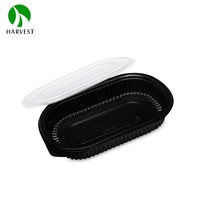 Boîte d'emballage jetable en plastique pour poulet frit à emporter, récipient micro-ondable pour dinde rôtie