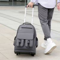 Sac à dos pour ordinateur portable imperméable pour homme et femme, polyester, motif géométrique, capacité de 20 à 39 L, noir, Oxford, sac fourre-tout pour ordinateur portable