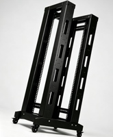 Rack de serveur mobile 12U 550*600*600MM 19 pouces à deux colonnes et double rail, en acier laminé à froid SPCC, profondeur 600 mm
