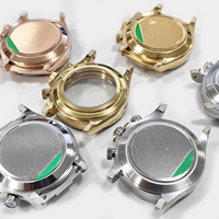 Kit d'accessoires pour montre avec boîtier de 40 mm, nouveau style pour les montres à mouvement 7750, anneau en céramique à bords en acier, boîtier de montre