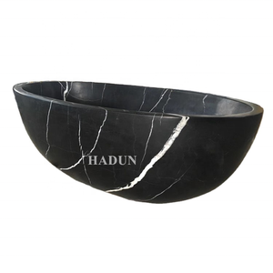 Marmor Badewanne Freistehende Badewanne aus grünem Marmor zum Verkauf - Product Image 5