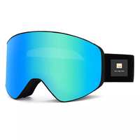 Lunettes de sport pour snowboard pour femmes et hommes, logo personnalisé OEM, monture sans cadre rétro, anti-buée, lunettes de ski magnétiques