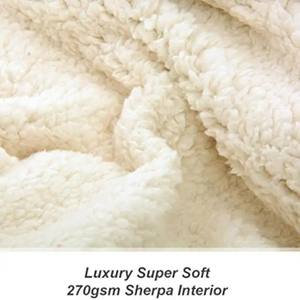 جاهزة للشحن بطانية يمكن ارتداؤها بطانية بأكمام من جلد الغزال بطانية فاخرة ناعمة لهدايا عيد الميلاد - Product Image 3