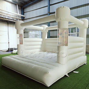 Jumper gonflable 13x13 Trampoline videur Moonwalk Maison de rebond blanche transparente avec ballons - Product Image 3