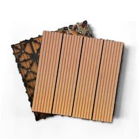 Dalles de terrasse composites WPC co-extrudées modernes 30x30cm (11,8''x11,8'') – Lot de 11 pièces – Revêtement de sol extérieur en bois-plastique brossé PVC