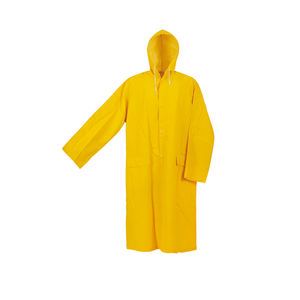 yellow rubber rain jacket