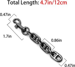 Pcs Tabby <b>Purse</b> Strap Extender Woman Bag Chain Extender Shoulder Csrossbody <b>Purse</b> Chain Extender For Nolita Gunmetal Black Strap - Product Image 2