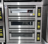 Four électrique commercial grande capacité, trois niveaux, trois plaques, automatique, haute vitesse, 20 pièces/min, pour pizza, pain, tarte aux œufs, gâteau de pommes de terre