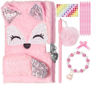 Cutejournal Nhật Ký cho cô gái với khóa và pen160 trang Lưu ý Cuốn sách với bìa cứng trường du lịch cho trẻ em viết và vẽ - Product Image 3