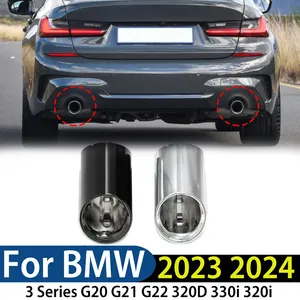 Para BMW Serie 3 G20 G21 G22 320D 330i 320i 2023 2024: Difusor de escape de punta, cubierta de escape de repuesto, accesorios del sistema de escape - Product Image 1