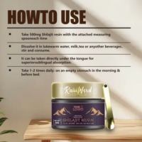 Résine de Shilajit de l'Himalaya de Marque Privée, Grade Or, Purifiée, en Pot OEM, avec Acide Fulvique, Vente en Gros et en Vrac