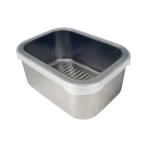 Hongjunda 316L Stainless Steel Food Storage <b>Container</b> Rectangle With Plastic Lid For Kitchen <b>Refrigerator</b> Freezer Use - Product Image 5