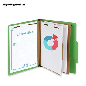 Heavy Duty Green Office File Organizer 2 <strong>Dividers</strong> Pressboard Letter 2 File <strong>Folder</strong> 3.5 Inch Expansion for Teacher Medical Paper - Product Image 2