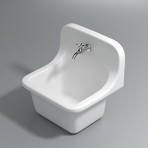 Lavabo in Ceramica da Parete dal Design Moderno, Monoforo, <span class=keywords><strong>Salvaspazio</strong></span> per Piccoli Appartamenti - Product Image 1