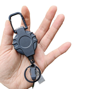 Porte-badge rétractable à boucle facile à tirer, avec cordon torsadé, robuste, avec porte-clés à rainures 2.0. - Product Image 3