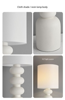 Lampu Lantai LED Resin Putih Ultra Modern untuk Kamar Tidur & Ruang Tamu Desain Kontemporer Lampu Dekoratif Sofa & Kamar Tidur yang Bergaya