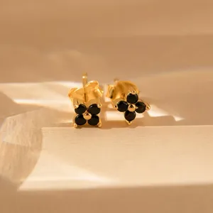 EManco Orecchini a Perno in Acciaio Inossidabile con Cristalli da 6MM, Mini Eleganti per Donne, Stile Minimal e Semplice, Regalo, Dropshipping per Damigelle - Product Image 5