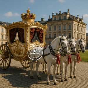 2025 chariot princesse creux pour exposition mariage Royal cheval chariot électrique scénique scénique camion de visée - Product Image 3
