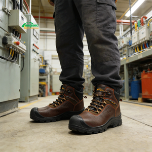AEGISEC <span class=keywords><strong>scarpe</strong></span> da lavoro con punta in acciaio pelle di mucca antiscivolo Sole protezione protezione penetrazione dielettrica <span class=keywords><strong>scarpe</strong></span> di sicurezza - Product Image 1