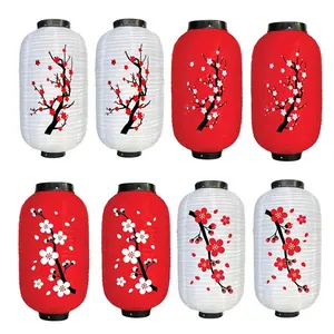 Outdoor Waterproof Japanese Hanging Silk/Nylon/Cloth Lantern With Plum Blossom For Restaurant For Sale