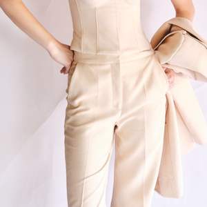 Nueva moda MIRRI SAND JACQUARD Pantalones rectos Pantalones de mujer conjunto de lujo verano primavera - Product Image 2