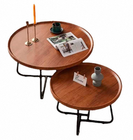 Table basse en bois et en métal de haute qualité de Style nordique lumière Design moderne de luxe pour la combinaison de Table d'appoint de meubles de maison