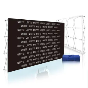 Tecido Portátil Pop Up Trade Show Exposição Backdrop Wall Display Stand