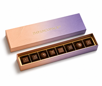 Boîte rigide de luxe écologique personnalisée pour chocolats, emballage cadeau avec matériaux recyclés, options de fermeture avec logo
