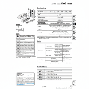 MXQ16L-50ASBT โต๊ะสไลด์ลมนิวเมติก SMC - Product Image 1