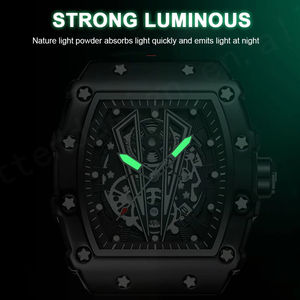Para POEDAGAR 995, relojes de cuarzo para hombre, esfera cuadrada, resistente al agua, Luminoso, de acero inoxidable, reloj deportivo, esfera de estilo de negocios a la moda - Product Image 4