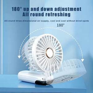 Factory Wholesale 5 Speed Levels Portable <b>Fan</b> Cooler Foldable Handheld Mini <b>Fan</b> 1200mAh USB Charging <b>Fan</b> - Product Image 5